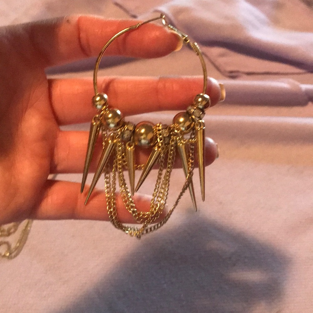 Hoop/Dangle earrings - Picture 2 of 2